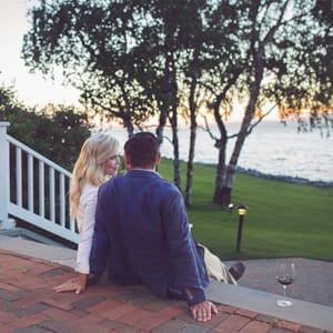 Couple enjoys sunset at Inn at Bay Harbor