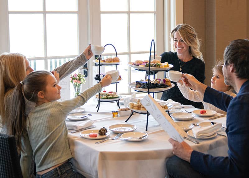 Family toasts at Afternoon Tea