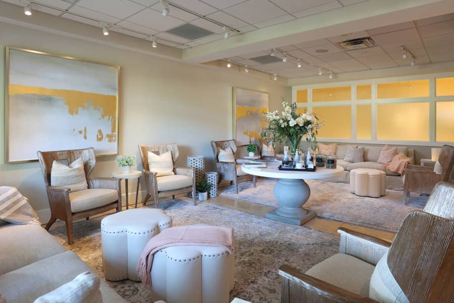 The Spa relaxation lounge at Inn at Bay Harbor