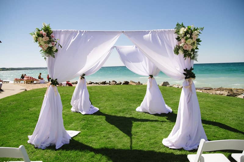 Lake Lawn, wedding ceremony venue on Lake Michigan, Inn at Bay Harbor