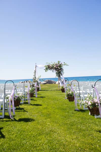 Lake Lawn, wedding ceremony venue on Lake Michigan, Inn at Bay Harbor