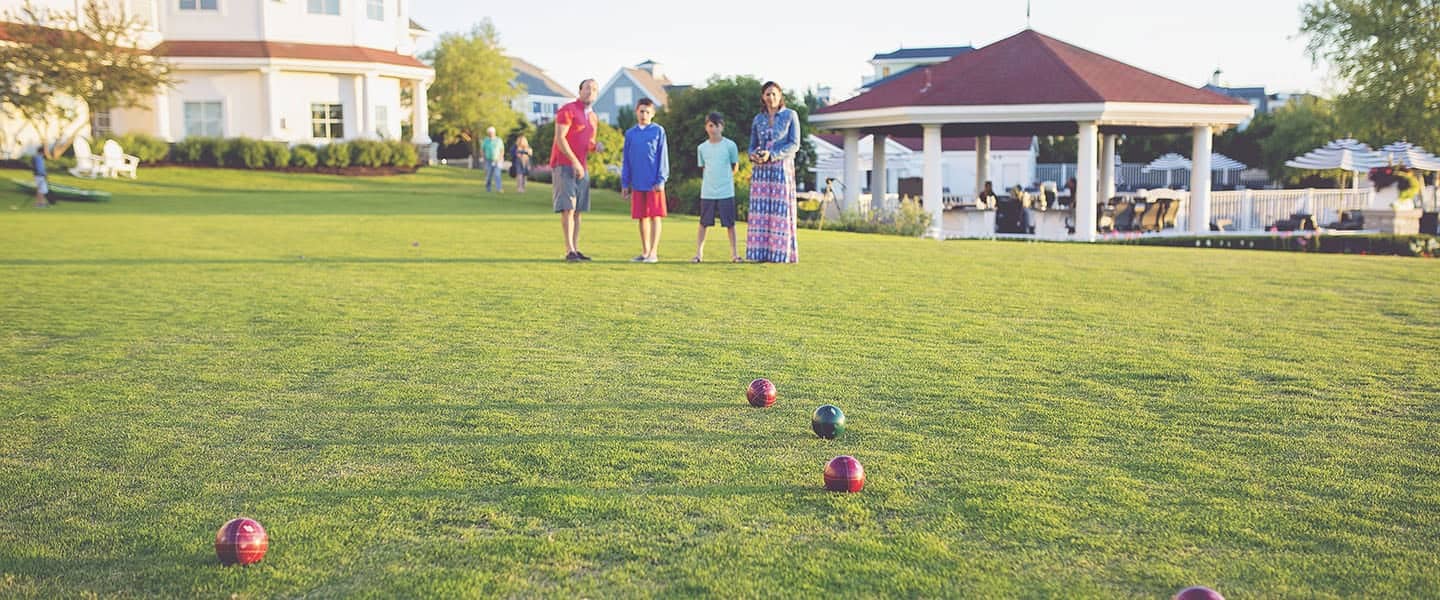 Lawn games include bag toss, ladder ball, and more, Inn at Bay Harbor