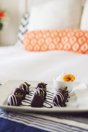 Decadent Strawberries In-Room Amenity