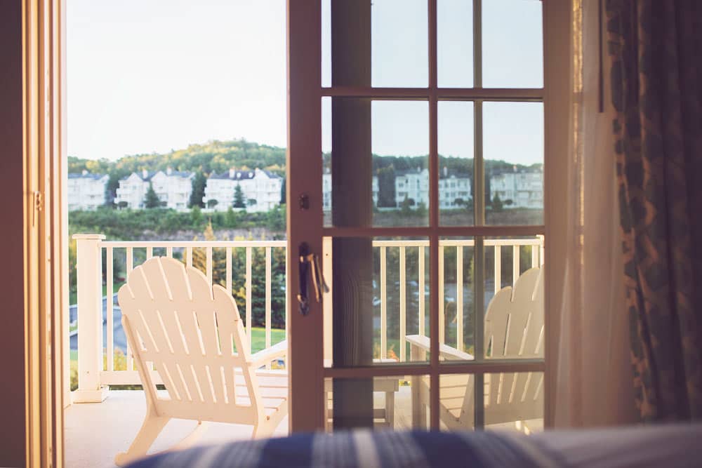 sunrise on Inn at Bay Harbor balcony