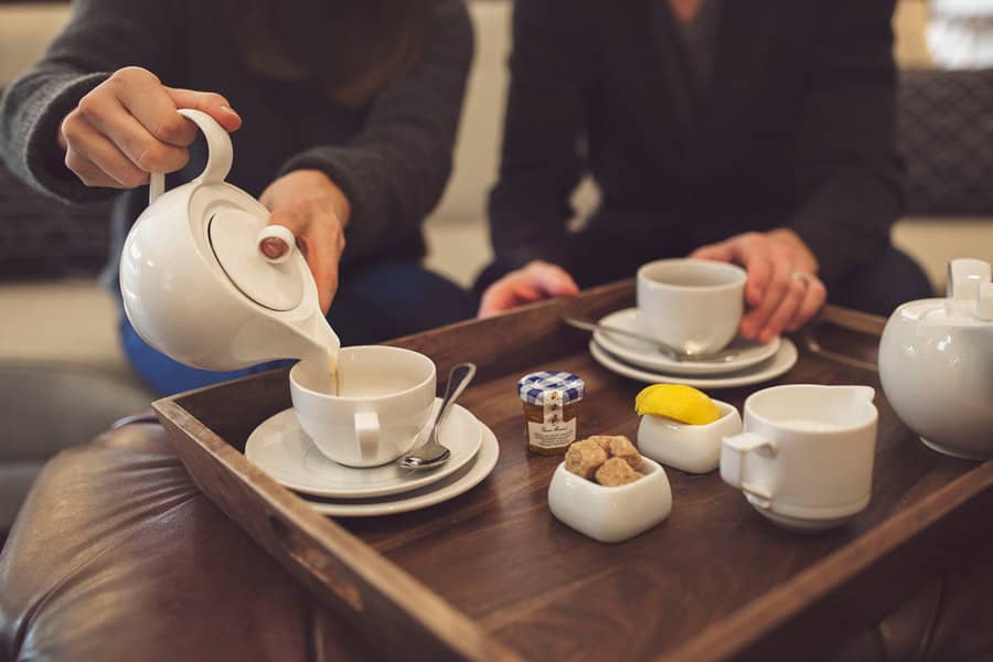 Pouring Afternoon Tea at Inn at Bay Harbor 