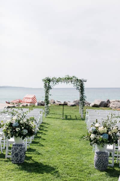 Lake Lawn, wedding ceremony venue on Lake Michigan, Inn at Bay Harbor