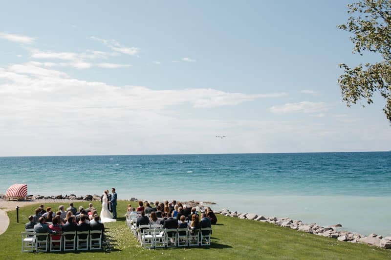 Lake Lawn, wedding ceremony venue on Lake Michigan, Inn at Bay Harbor