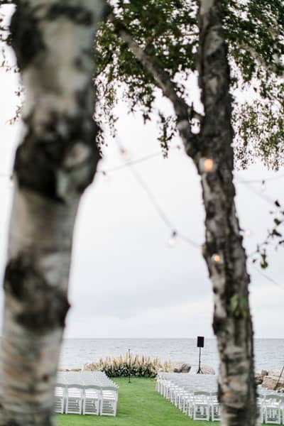 Lake Lawn, wedding ceremony venue on Lake Michigan, Inn at Bay Harbor