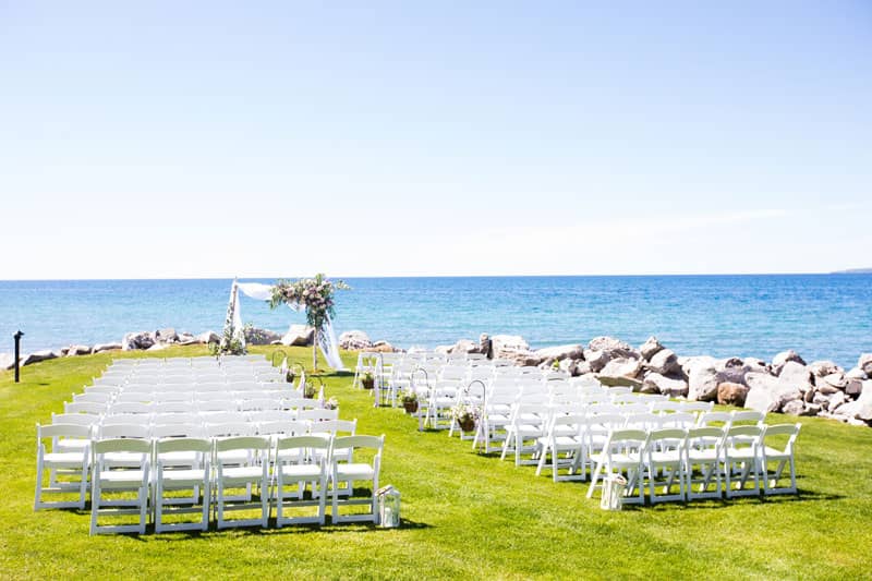 Lake Lawn, wedding ceremony venue on Lake Michigan, Inn at Bay Harbor